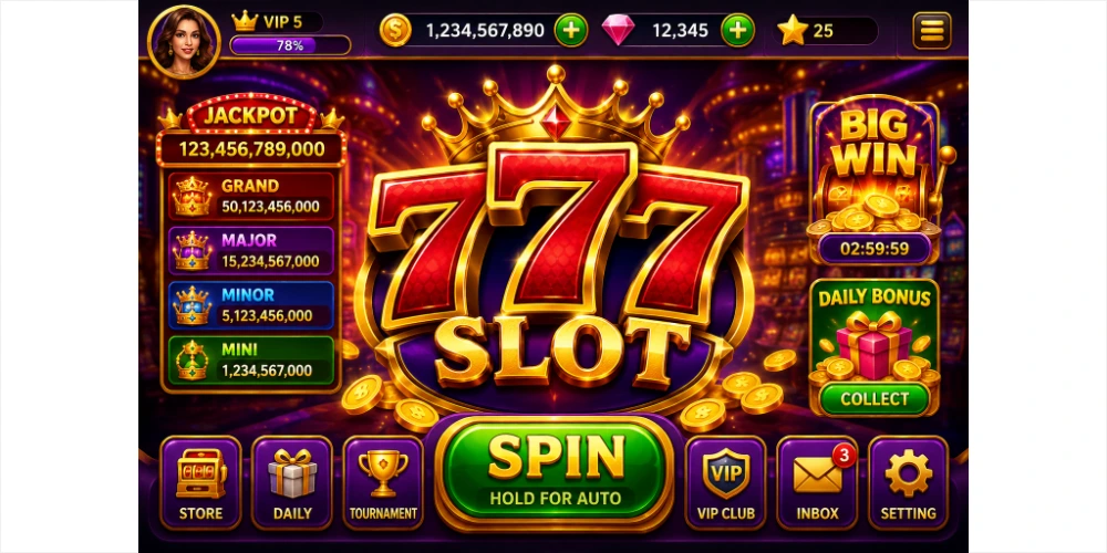 the show the home sceeen of game and imformation about various game of 177slot game