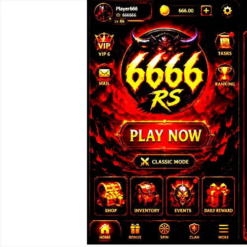 the image show the gameplay screen of the 666rs platform