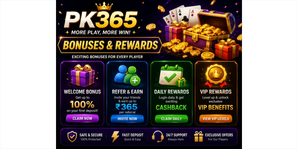 “PK365 bonus & rewards promotional image”