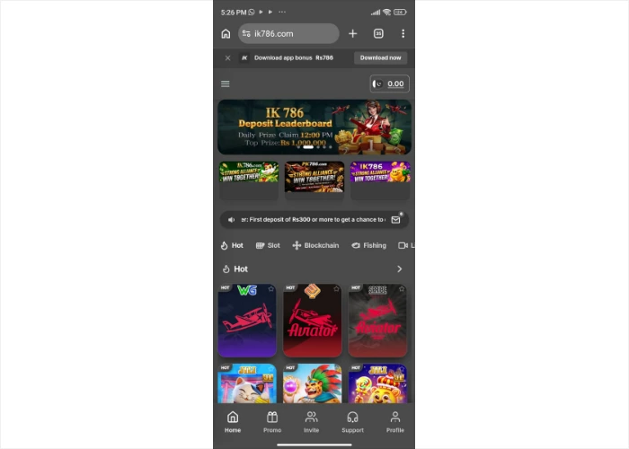 IK786 Game APK icon with modern gaming design for Android users
