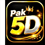 Pak5D Game app icon with modern black and gold design