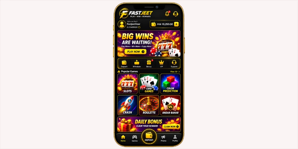 fastjeet game home sceen image