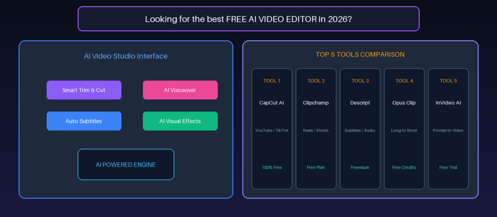 The best free AI video editing tools of 2026, 