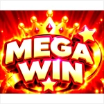 Mega Win APK mobile gaming icon with lottery and mini games